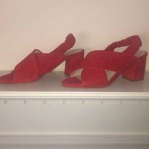 Cole Haan brand new sandal orangey red